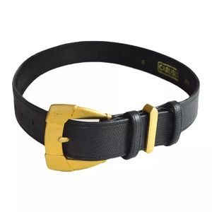 carlisle black small women's gold buckle belt
